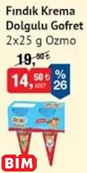 OZMO FINDIK KREMA DOLGULU GOFRET